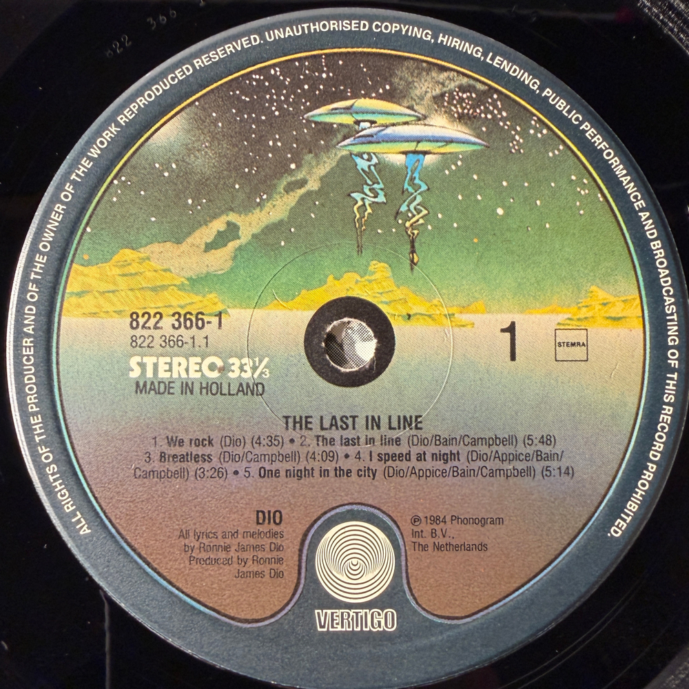 Dio - The Last In Line (Голландия 1984г.)