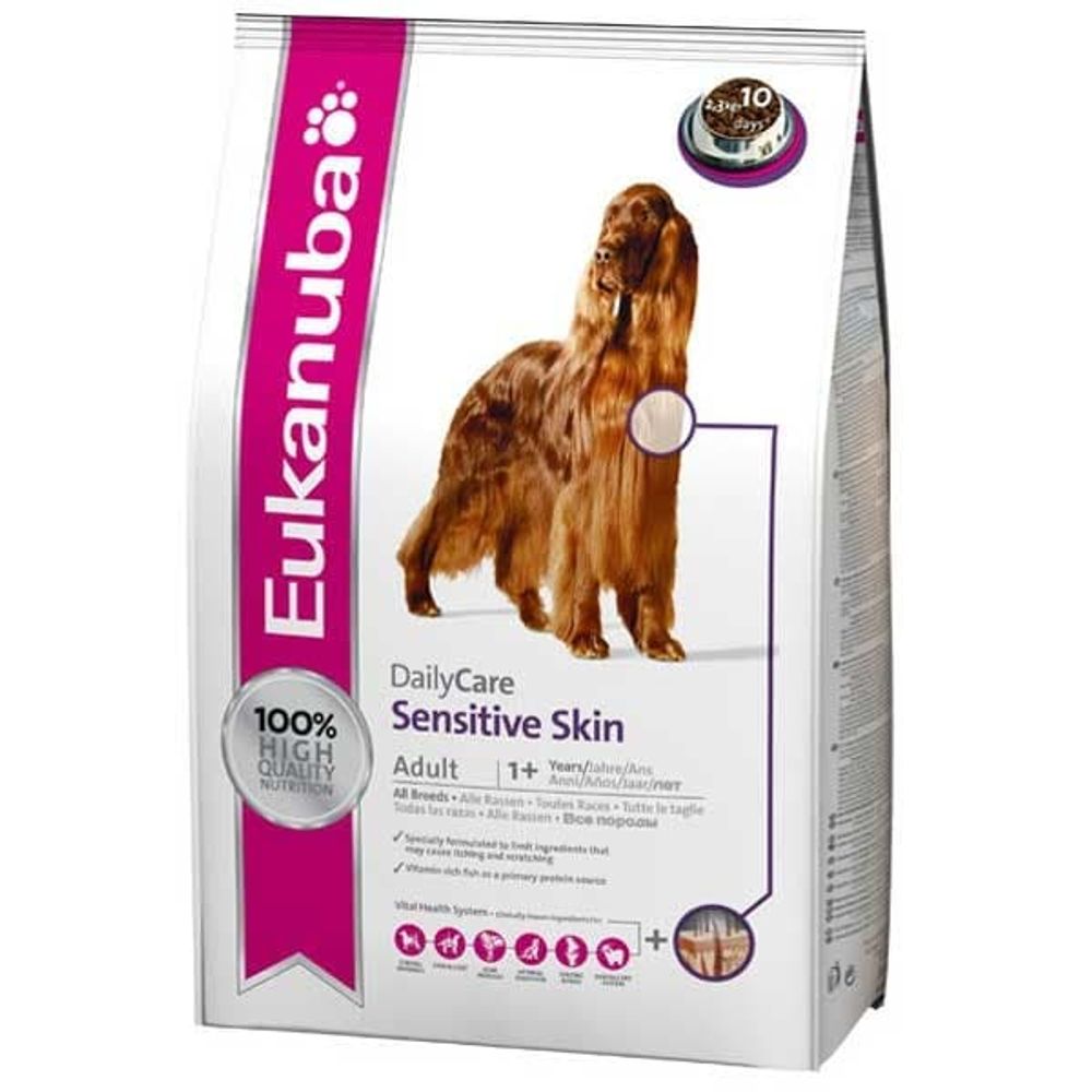 Eukanuba Daily Care Sensitive Skin (2,3 кг) / корм для собак с чувствительной кожей