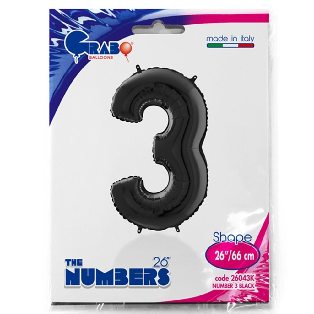 Цифра "3" чёрный