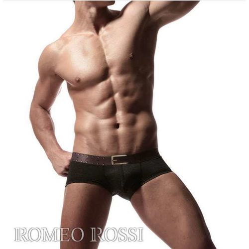 Мужские трусы хипсы черные ROMEO ROSSI RR5005