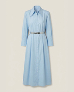 Платье-рубашка в небесно-голубом