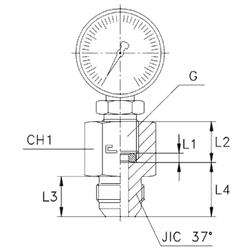 Соединение для манометра D08 JIC 1/2 - G1/2