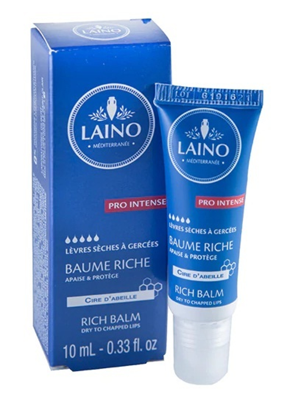 Лено Про-интенс Бальзам для губ с пчелиным воском восстанавливающий Laino Pro intense balm 10 мл