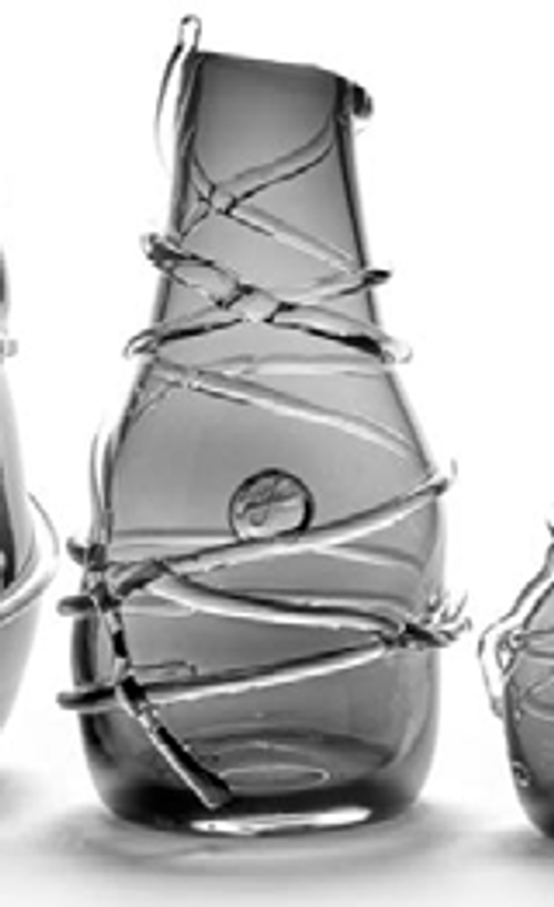 Ваза Mesh XL SEMPRE стекло/grey/clear  200х200х500h