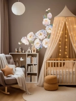 Интерьерная наклейка Пионы белые