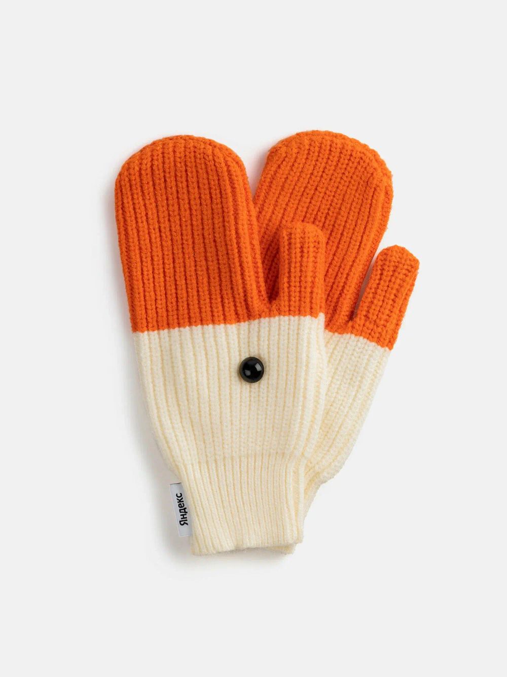 Варежки Яндекс «Гуси-варежки» оранжево-бежевые