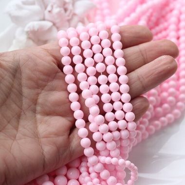 Майорка зефирно-розовая 6 мм, 1 нить, МА209