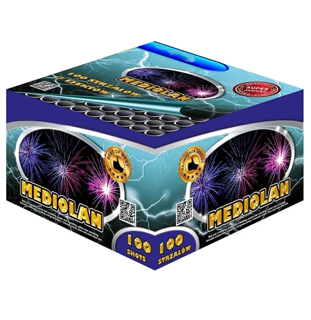 Батарея салютов Mediolan (P7888) от Magictime, 100 выстрелов, 25 мм