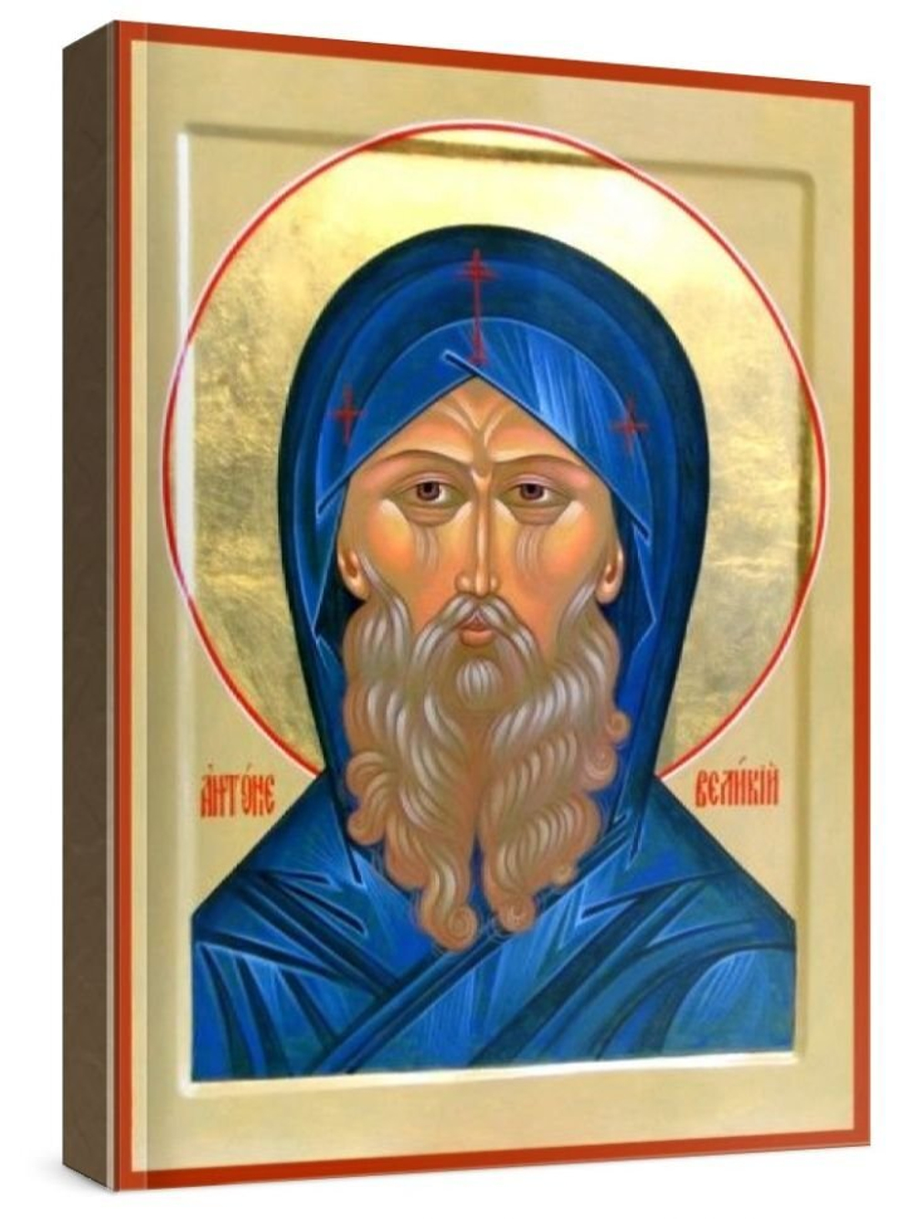 Антоний Великий (рукописная икона)
