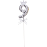 Топпер Цифра Королевский вечер «9» 22 см, микс