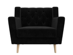 Кресло Брайтон Люкс, Черный, Велюр, 108896
