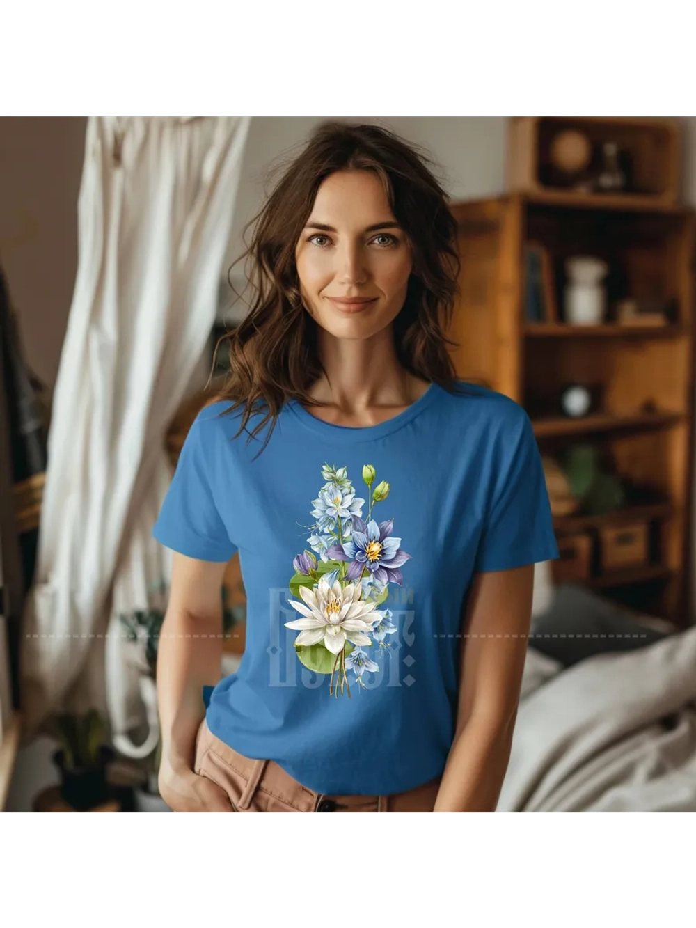 Термонаклейка на одежду, термопринт Веточка