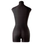 Манекен портновский Моника, комплект Про, торс, вид сзади, размер 44, цвет черный.