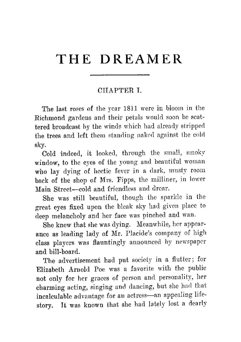 The dreamer. A romantic rendering of the life-story of Edgar Allan Poe | Mary Newton Stanard
