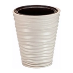 Кашпо ДЮНА D340мм H 385мм,5л со вставкой Кремовый