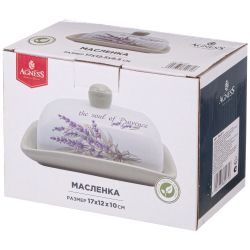 МАСЛЕНКА AGNESS "ДУША ПРОВАНСА" 17*12,5*9 СМ (КОР=32ШТ.)