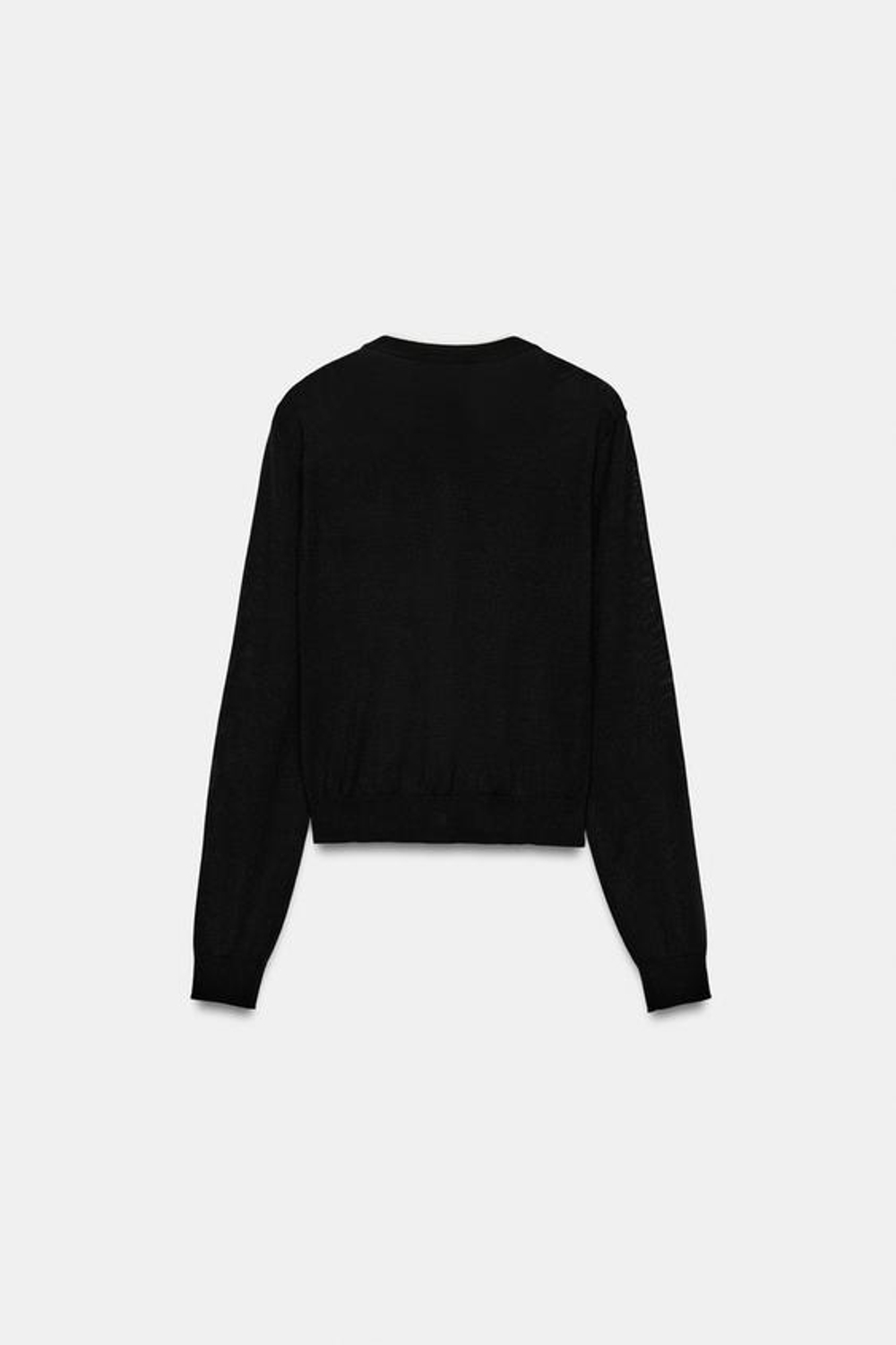 ZARA КОМБИНИРОВАННЫЙ КАРДИГАН, ЧЕРНЫЙ/БЕЛЫЙ