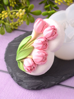 Молд силиконовый "8" с тюльпанами