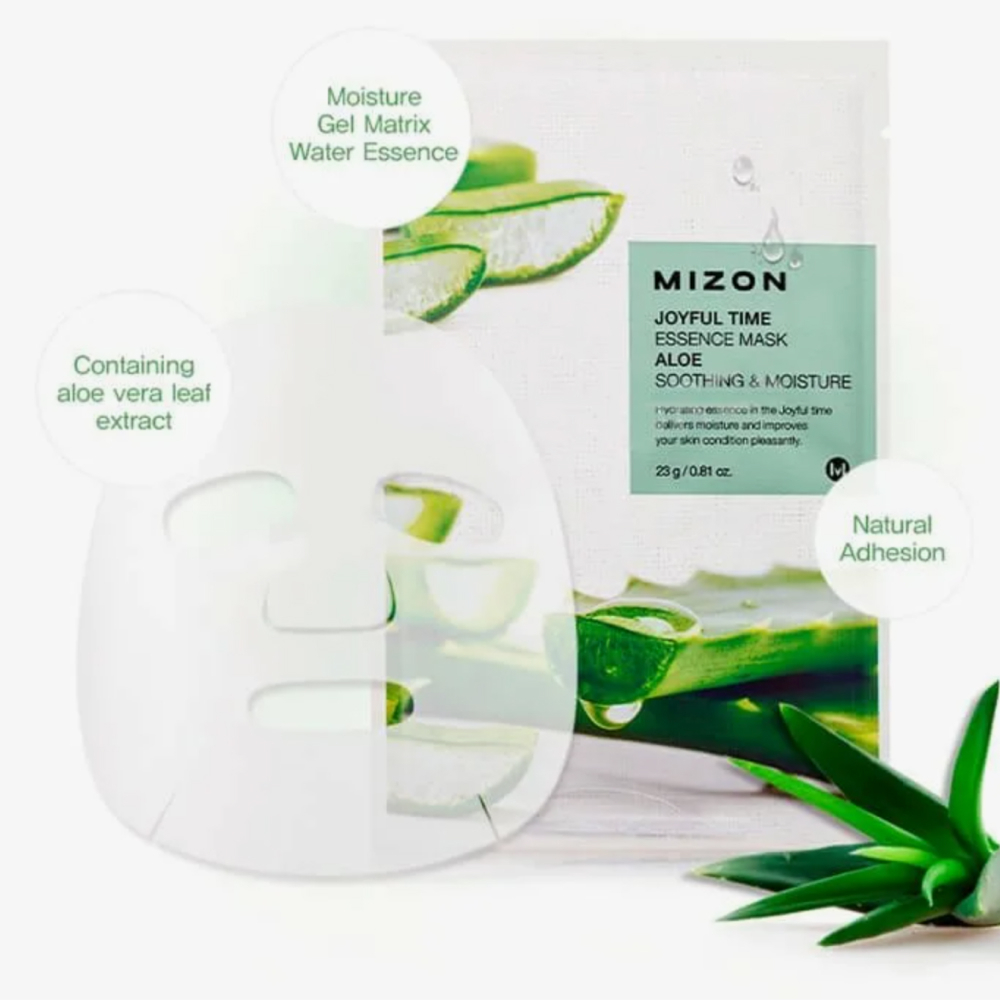 Маска тканевая для лица с экстрактом сока алоэ Mizon Joyful Time Essence Mask Aloe 23 г