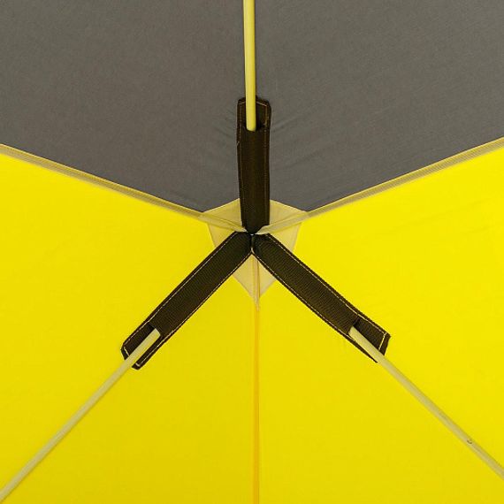 Палатка зимняя Куб 1,5х1,5 желтый/серый (HS-WSC-150YG) Helios