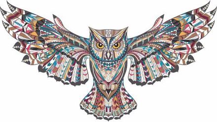 Панно настенное из дерева "Сова" 50х24 см.