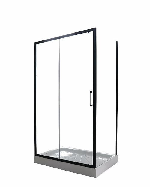 Душевой уголок CeruttiSpa Gloria 120x80 Gloria 120B стекло прозрачное/профиль черный матовый