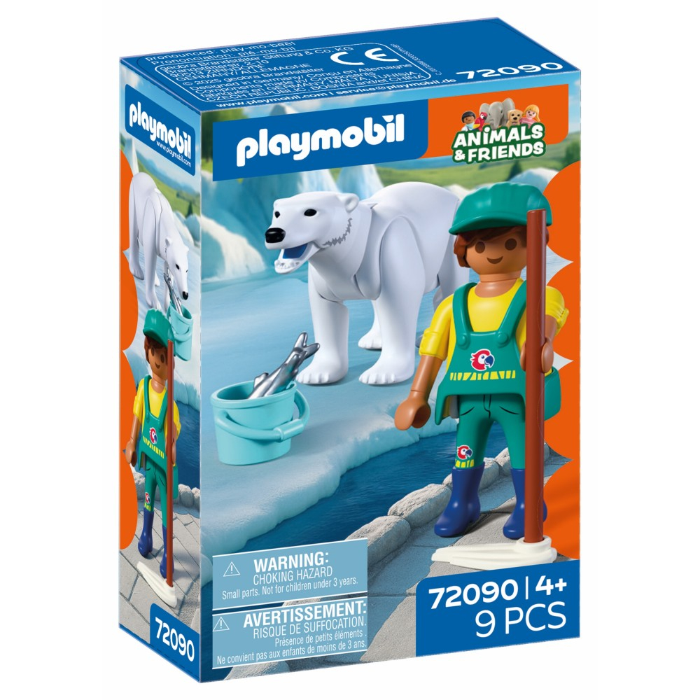 Playmobil - Animals & Friends Белый медведь и хранитель 72090