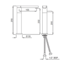 Artize, Смеситель для раковины TRAVINA, джойстик., Хром TRA-CHR-57009B