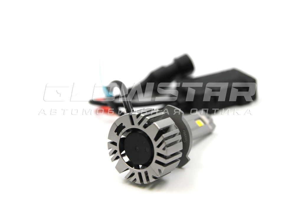 Светодиодные автолампы головного света F7/H9006(HB4) с вентилятором, 5500K, 12V 55W