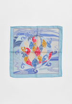 Шелковый платок QYZGALDAQ BLUE 36x36
