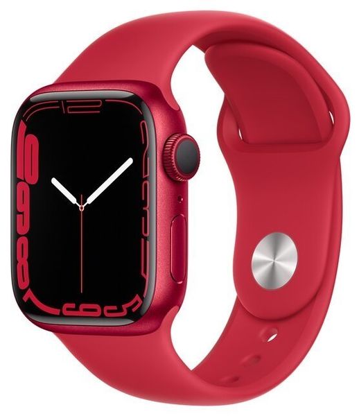 Умные часы Apple Watch Series 7 41mm Aluminium with Sport Band, красный (MKN23RU/A)