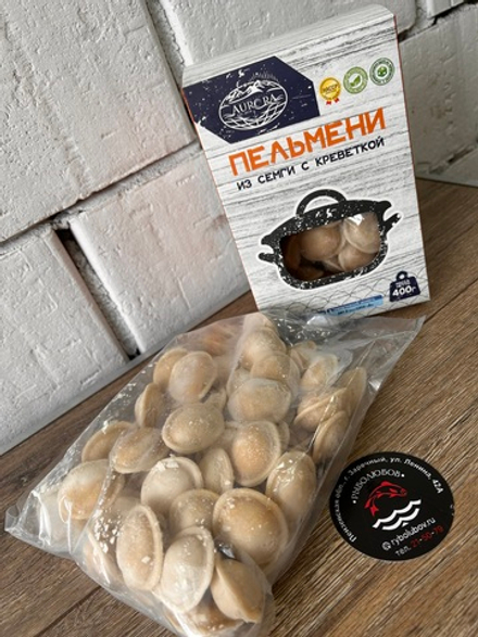 Пельмени с семгой и креветкой 400 грамм