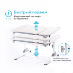 Растущая парта с газ-лифтом TCT Nanotec G6C+S (1170×730 мм)