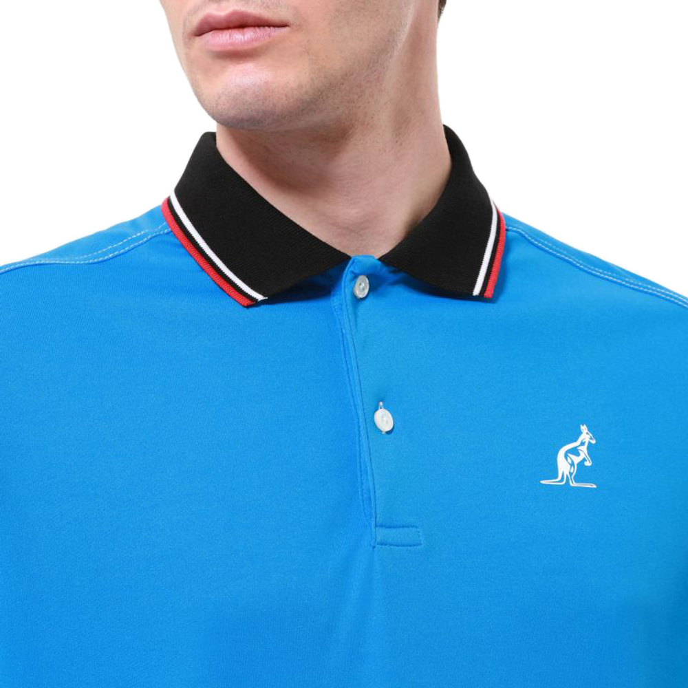 Теннисное поло Australian Ace Polo - blue capri/bianco