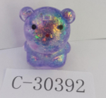 Мякиш с блестками Мишка, 4 цвета микс, с-30392