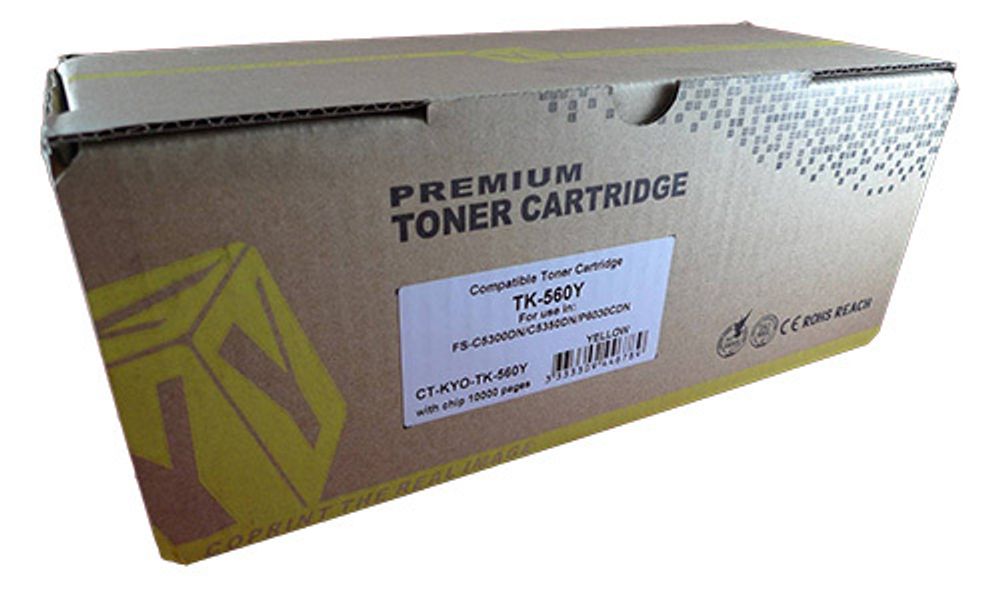 Тонер-картридж ELP, аналог Kyocera TK-560Y для FS-C5300DN/C5350DN/P6030CDN yellow 10K