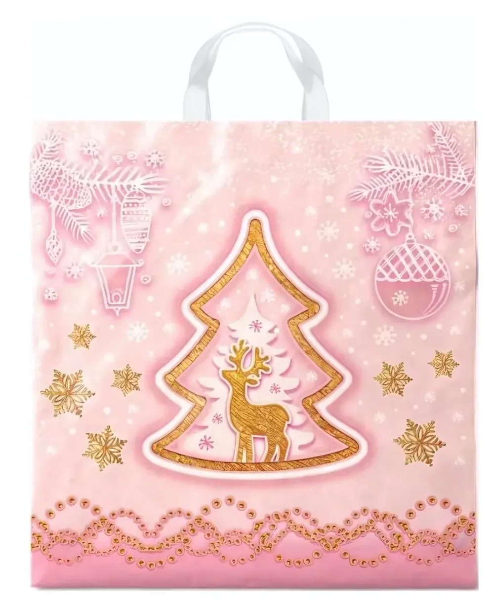 Пакет ПЭ с петлевой ручкой 40х42+6см (45) (Чудеса) НГ Интерпак (х25/500)