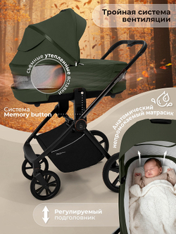 Детская коляска Sweet Baby Elegante Therma SBL 2 в 1 Green