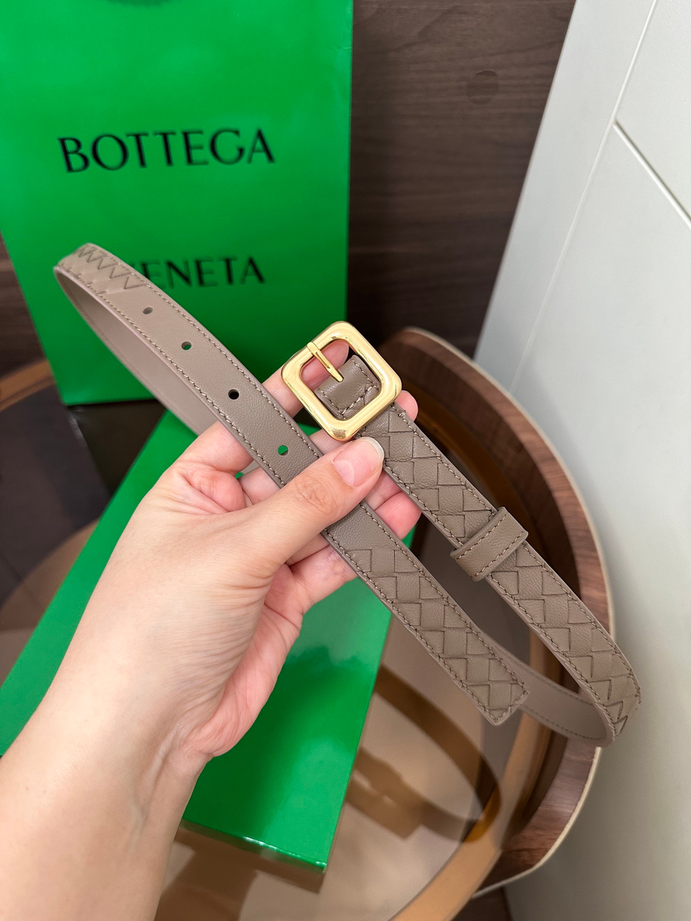 Ремень Contour из гладкой вязки коровьей кожи