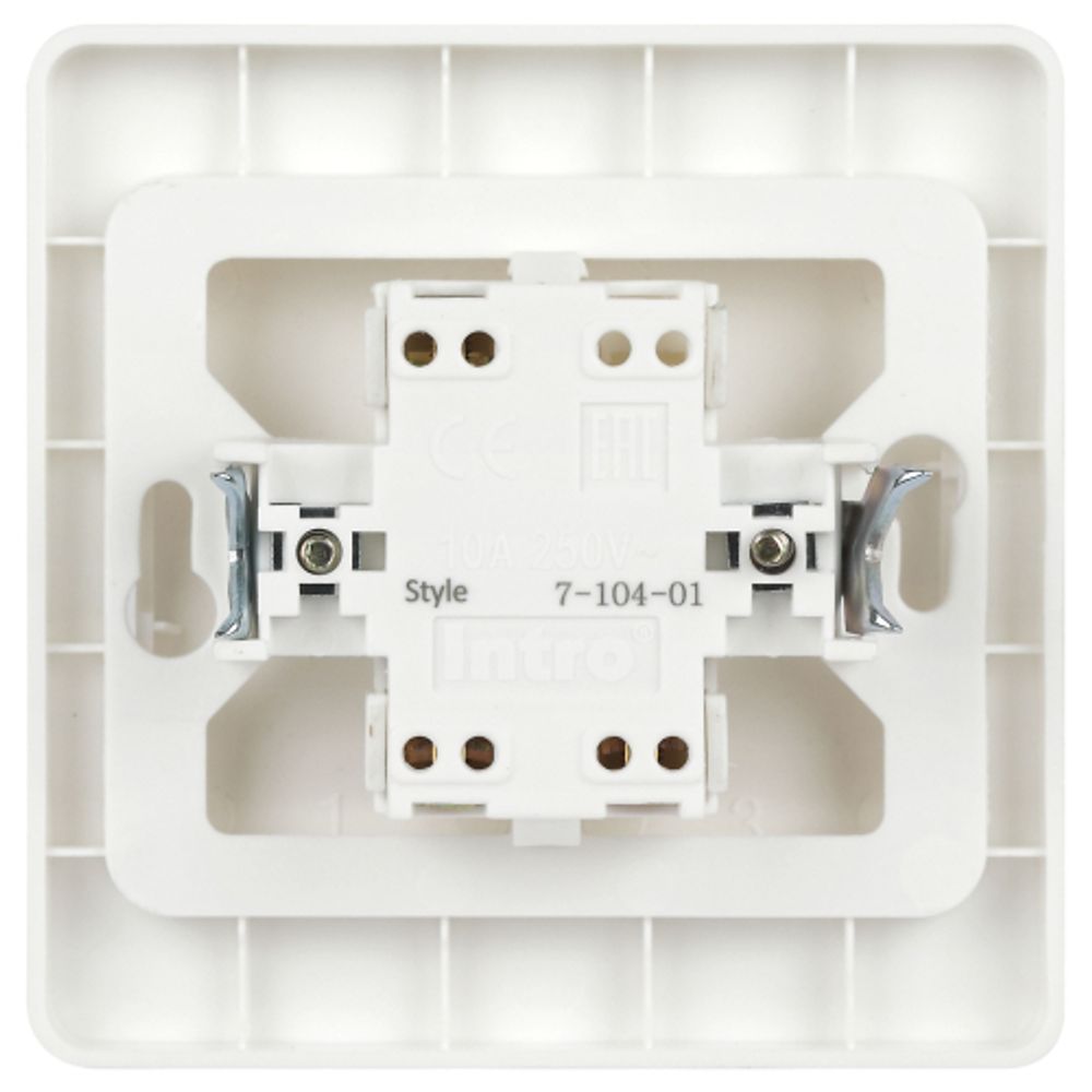 Выключатель Intro Style 7-104-01 двойной, 10А-250В, IP20, СУ, белый