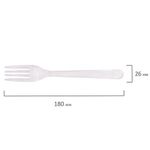 Вилка одноразовая пластиковая 180 мм, прозрачная, КОМПЛЕКТ 50 шт., ЭТАЛОН, WELDAY, 607839