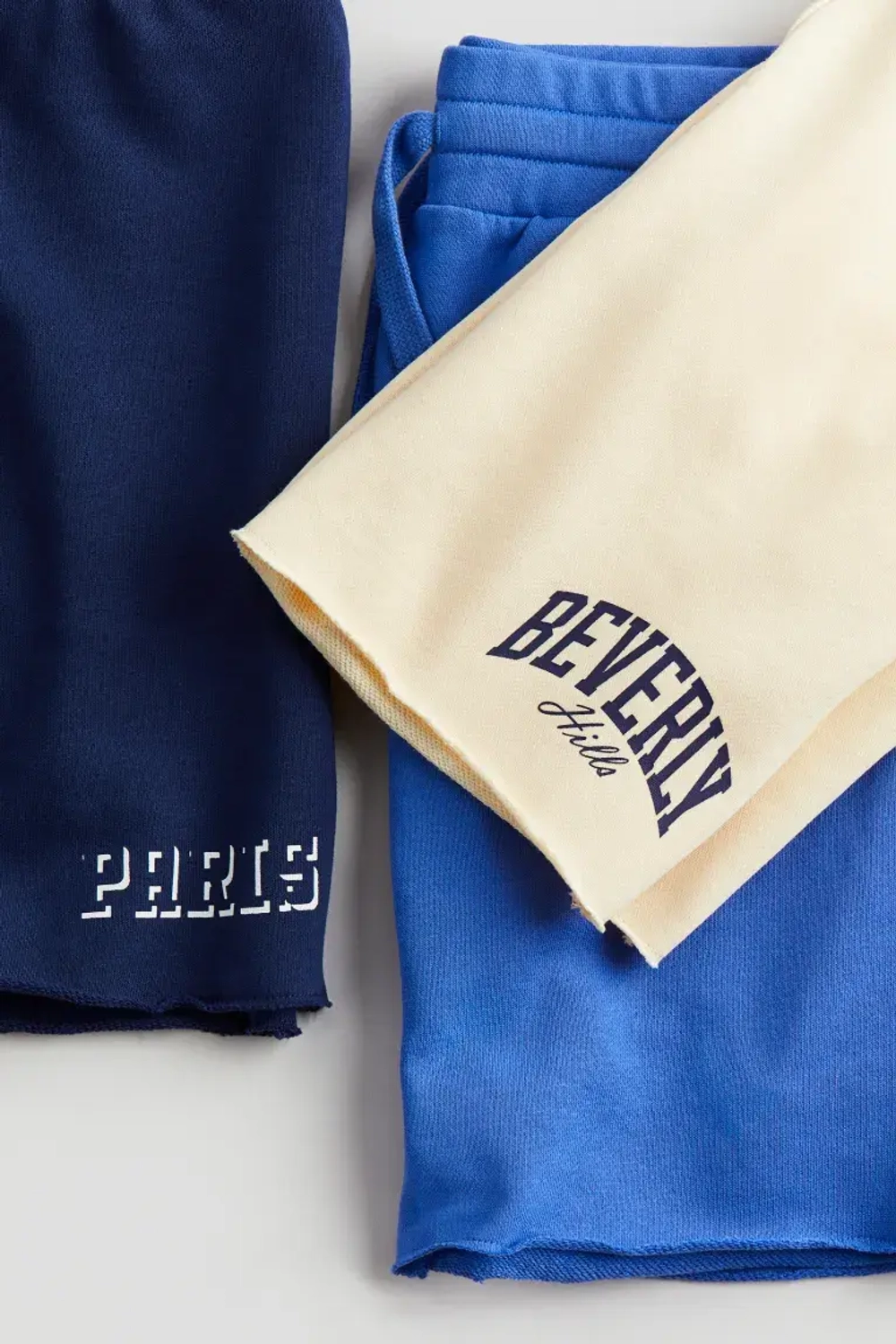 H&M Набор из трёх хлопковых шорт, синий