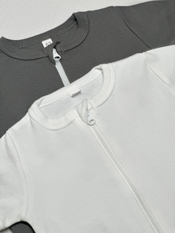 Полукомбинезон-песочник на молнии Серый RinaAmari