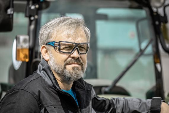 Очки защитные цвет линз: бесцветный цвет оправы: синий универсальный размер LOTZEN Högert, арт. HT5K010