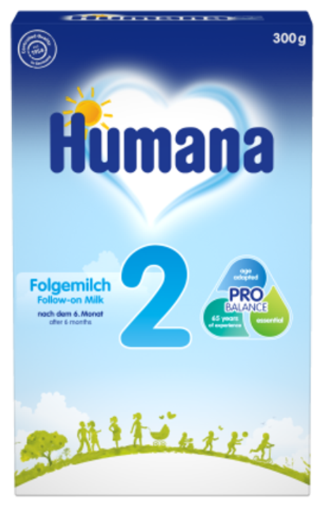 Последующая молочная смесь Humana 2 с 6 месяцев 300г