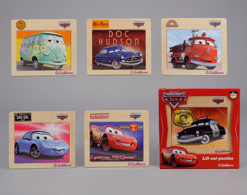 Пазлы "Тачки" деревянные