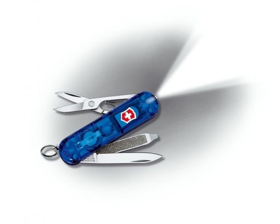 Нож Victorinox Мод. Signature Lite Blue Trans (58мм) - 7 функций