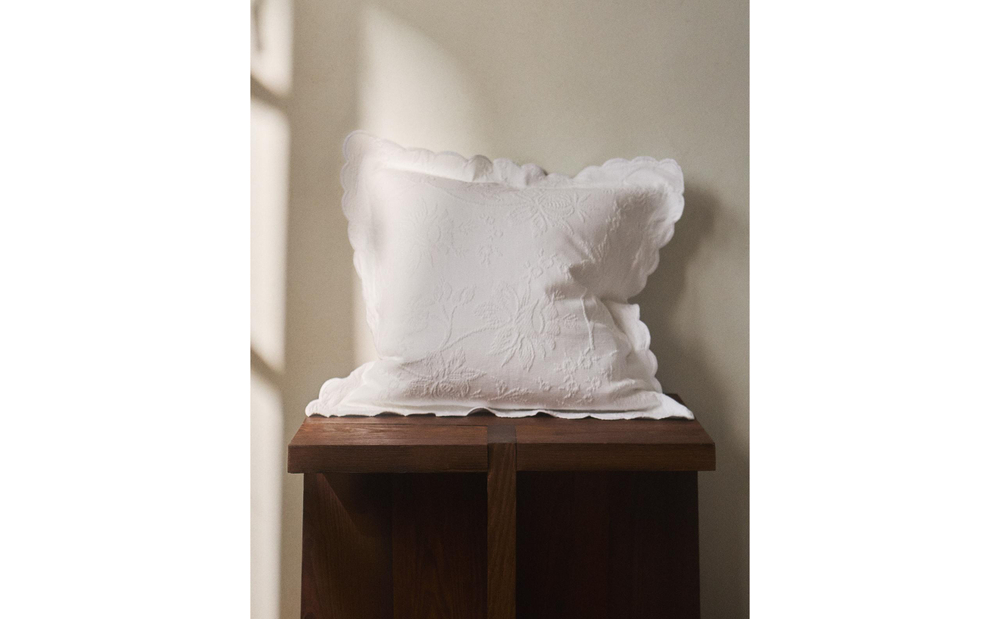 Zara Home наволочка декоративная из хлопка, белый, 50x50 см · 5163/007