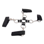 Набор для фиксации из 7 предметов Hogtie & Ball Gag Kit (Цвет: черный)