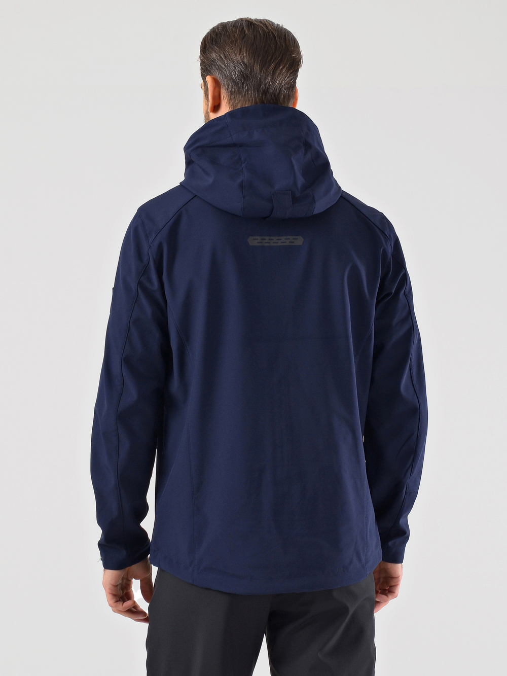 Мужская куртка-виндстоппер софтшелл на флисе 221/21870_201 Темно-синий